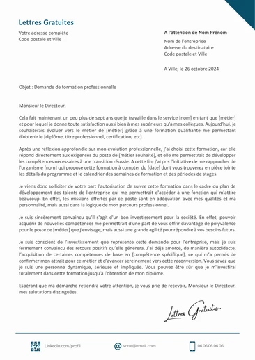 Une lettre de motivation pour demander une formation à l'employeur