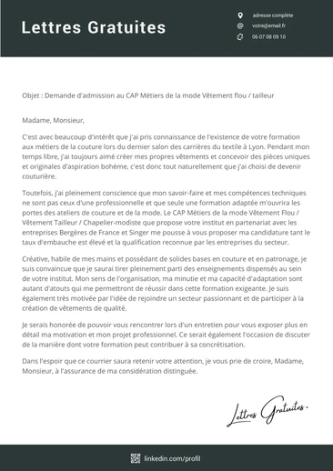 Une lettre de motivation pour le CACES