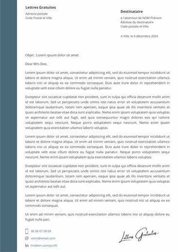 Une lettre pour contester la procédure de licenciement