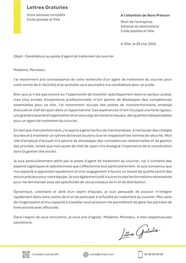 Une lettre de motivation pour travailler à La Poste